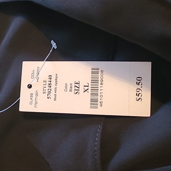 NWT Whitehouse Black Market black sleeveless shell top with applique Sz XL - Picture 6 of 7